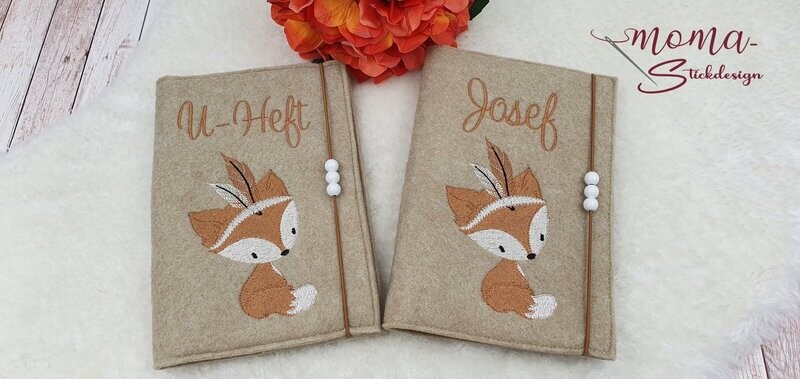 U-Heft Hülle - Boho Fuchs Natur