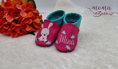 Lederpuschen Hase mit Blümchen
