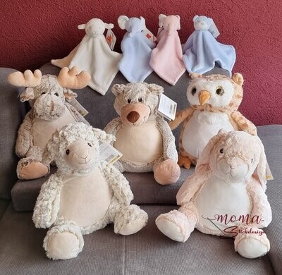 STOFFTIERE / SCHMUSETÜCHER - PERSONALISIERT