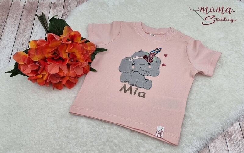Geburtstagsshirt - Boho Elefant, Indianer Elefant
