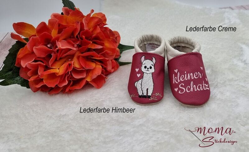 Lederpuschen Lama ab Größe 20