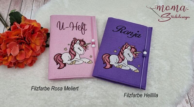 U-Heft Hülle - Einhorn