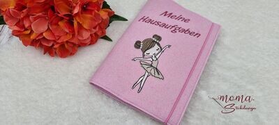 Hausaufgabenheft Hülle - Ballerina