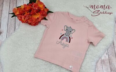 Shirt - Elefant auf Regenbogen