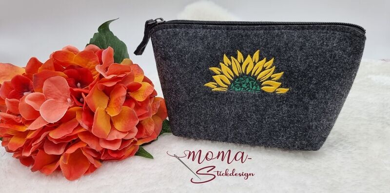 Filztasche klein - Sonnenblume