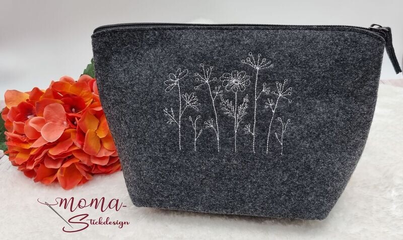 Filztasche groß - Wiesenblumen