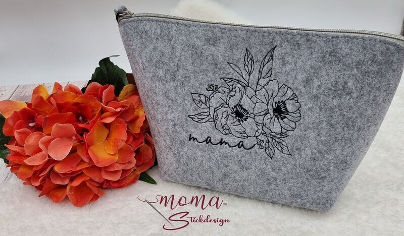 Filztasche groß - Blumen