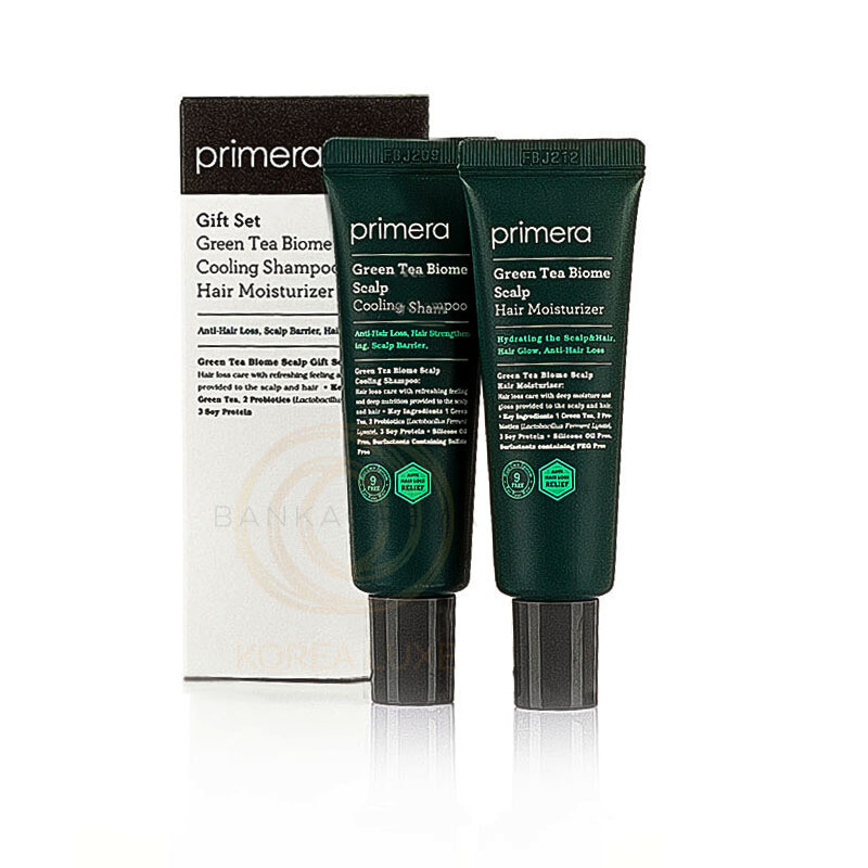 Миниатюры Primera Greentea Biome Scalp против выпадения волос (бальзам+шампунь)