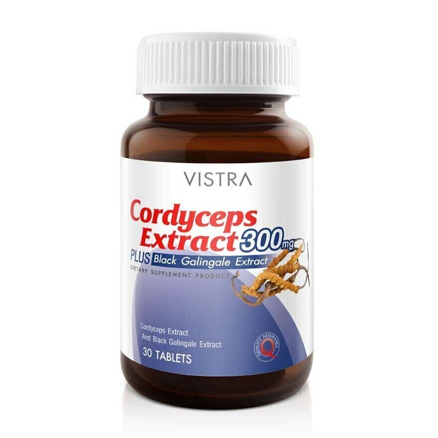 Экстракт кордицепса с черным галангалом, L-аргинином и женьшенем Vistra 30 кап