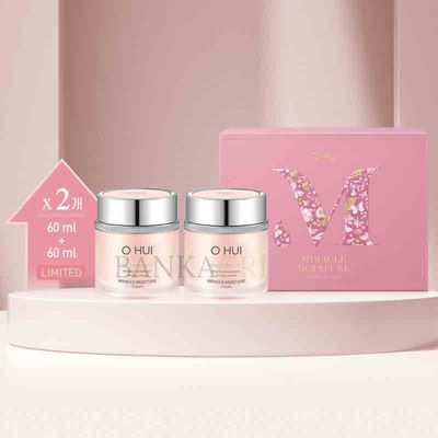 Крем для лица OHUI Miracle Moisture Ceramide Boosting Cream с Керамидами 60+60 мл