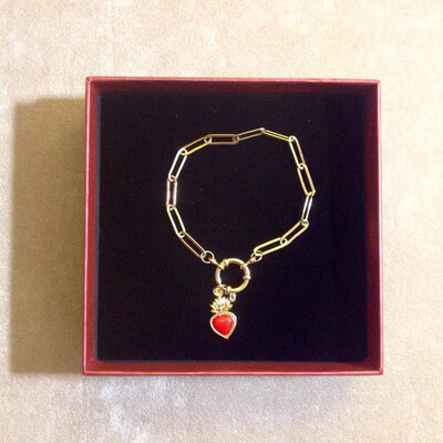 Braccialetto catena con Cuore Sacro