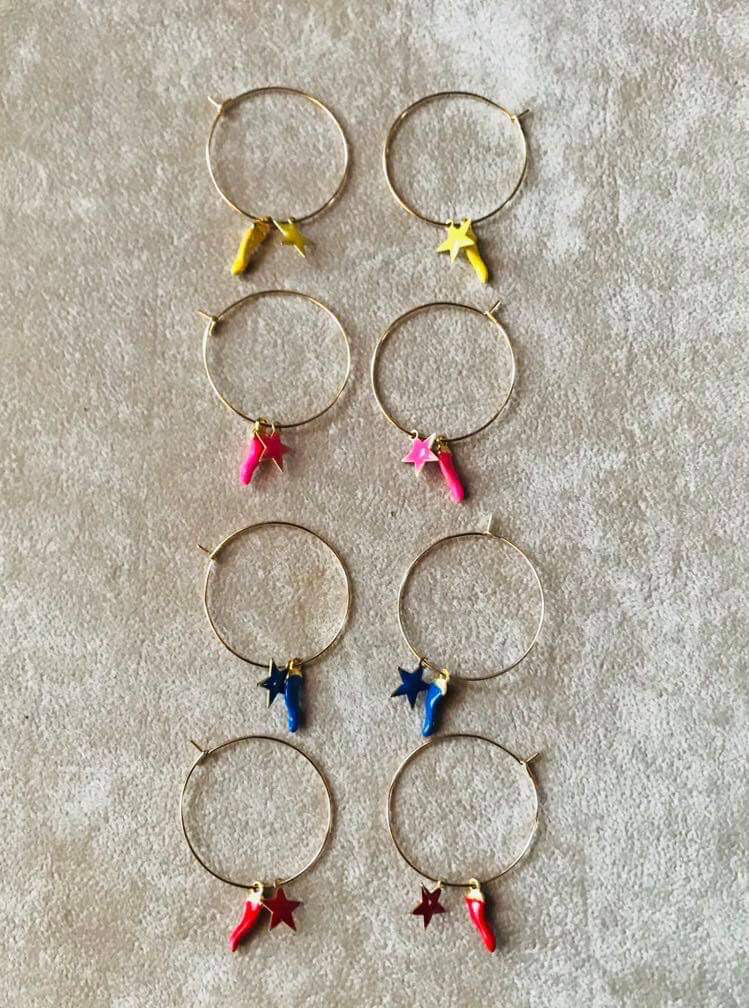 Orecchini stelle e cornetto