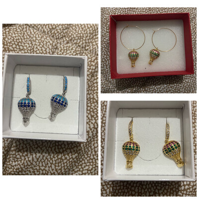 Orecchino mongolfiera ( oro o argento ) mono