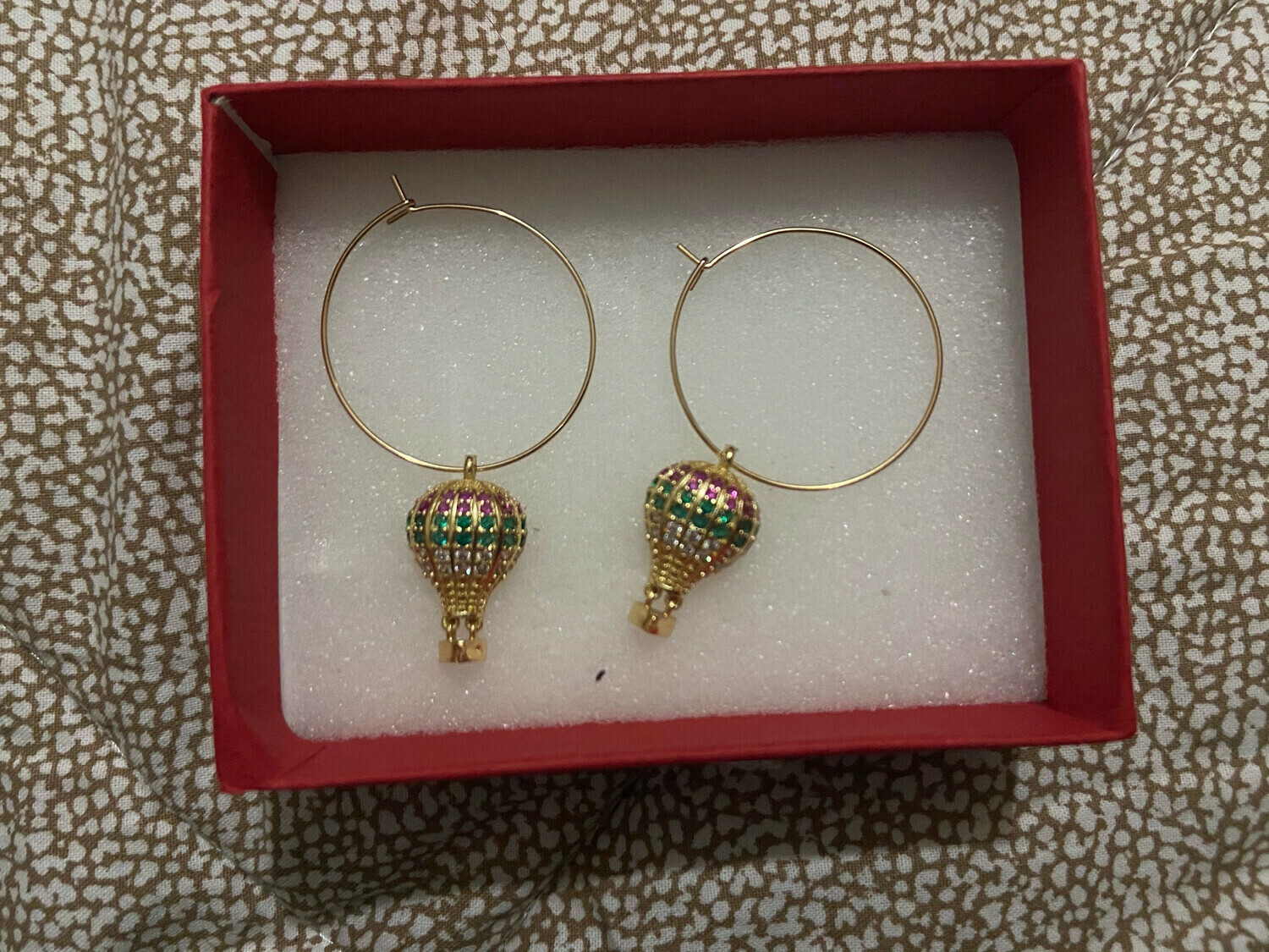 Orecchino mongolfiera ( oro o argento ) mono, Mongolfiera: cerchio sottile e mongolfiera oro mono