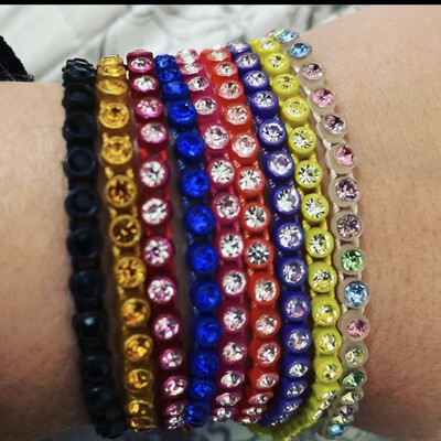 Tennis colorati con swarovski