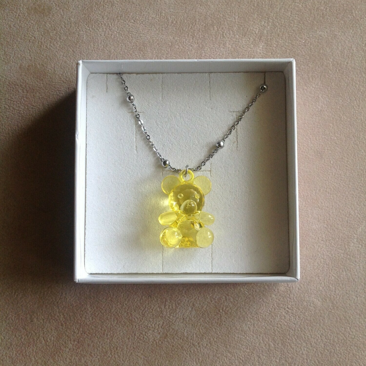 Collana  big gummybear  ( + colori), orsetto: giallo