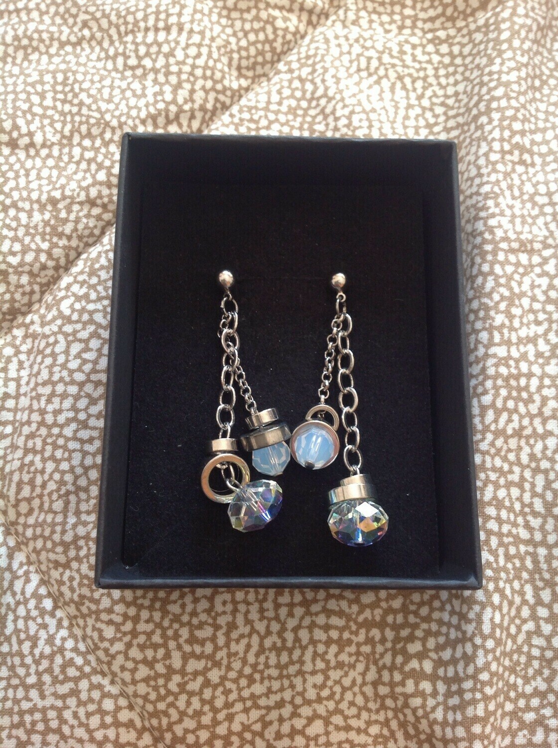 Orecchini pendenti co Cristalli Swarovski, pendenti: argento