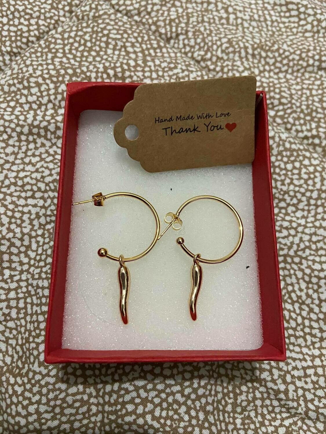 orecchini cornetto  ( oro o argento), orecchini: oro