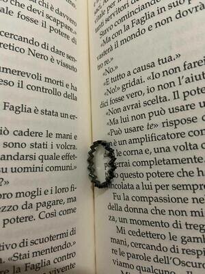 anello zig zag in argento 925