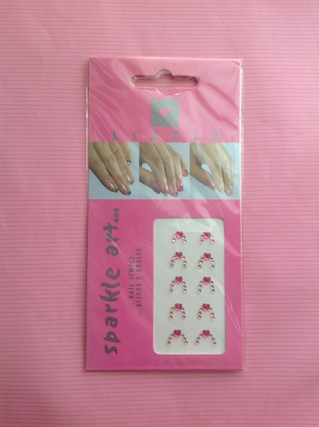 Stickers  per unghie cuori, st: cuore rosa