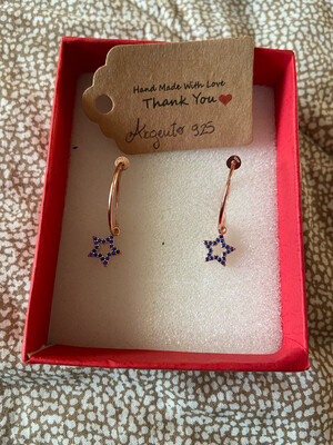 Hoops star rosè argento 925