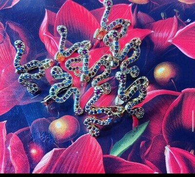 orecchino ear cuff serpente multicolor
