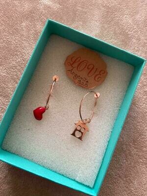 orecchini love  home ❤️in argento 925 rosè