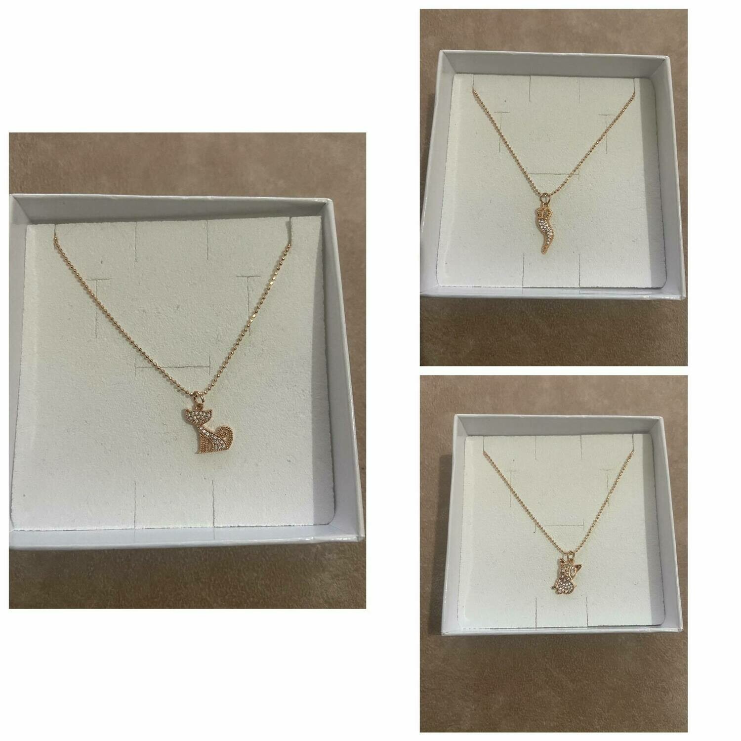 Collana dorata con Ciondolo in Strass ( + CIONDOLI)