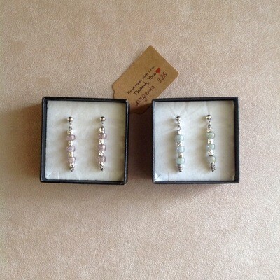 Orecchini  quarzo naturale in argento 925