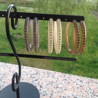 Orecchini semi cerchio con strass Swarovski