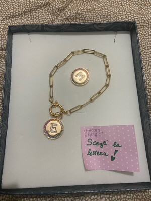 Bracciale iniziale rainbow
