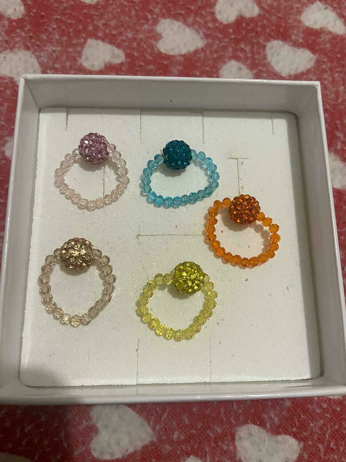 anellini perline e strass colorati