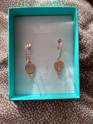 Hoop mongolfiera rosè in argento 925