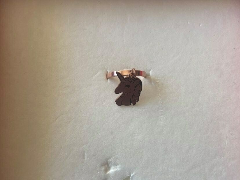anello unicorno rosè