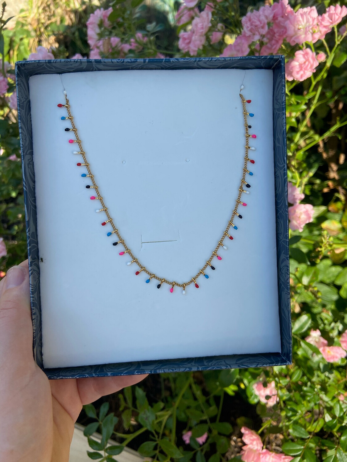 Choker Gold gocce multicolor
