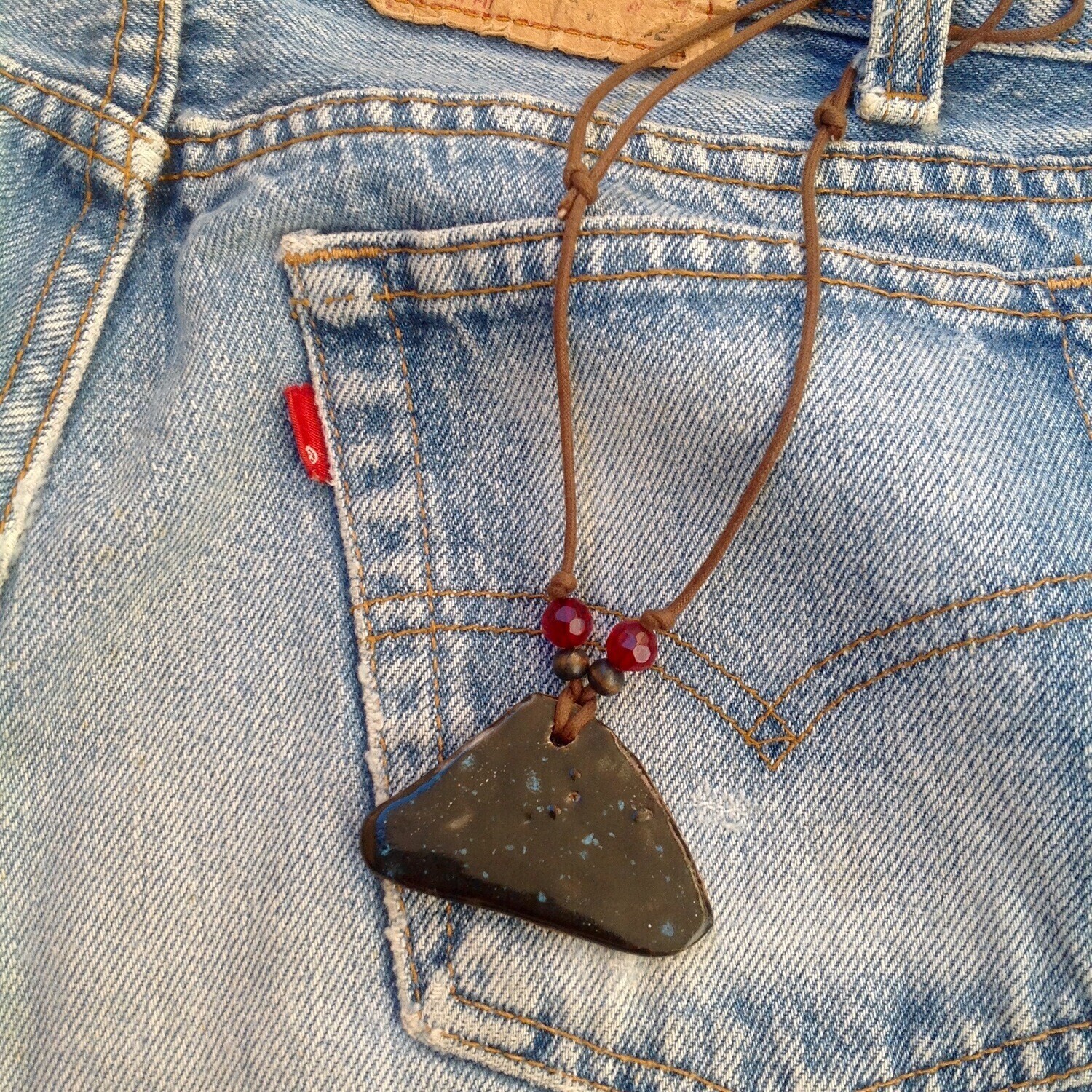 Collana Delfi in creta, colore: nera