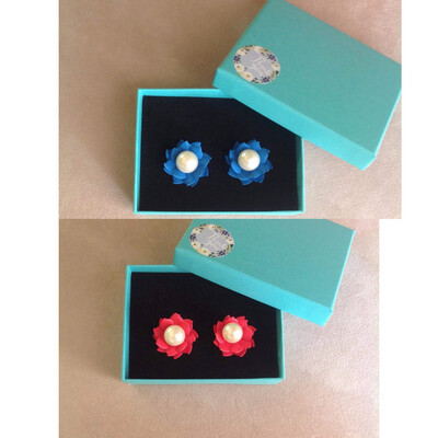 orecchini fiore&amp;perla