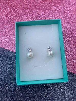 orecchini perle e zircone in argento 925
