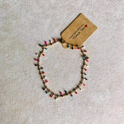 Braccialetto Gold gocce multicolor