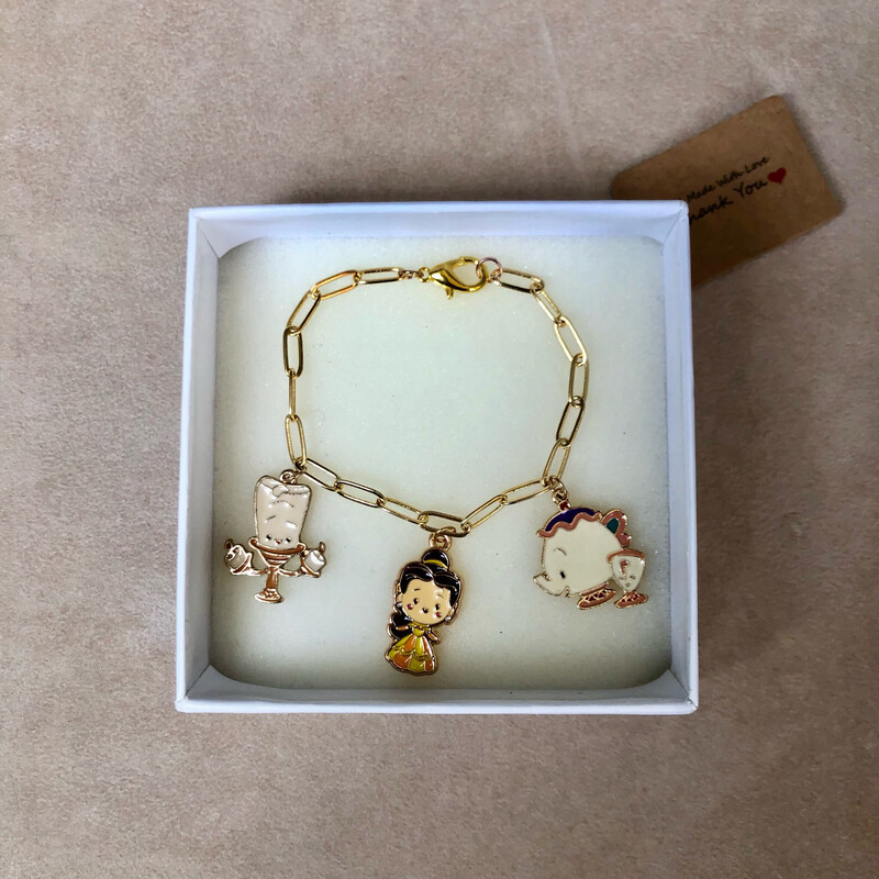 Bracciale Catena Principessa Belle &quot;La Bella e la Bestia&quot;