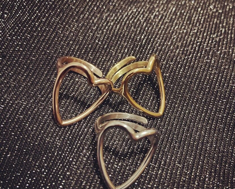 anello cuore big regolabile