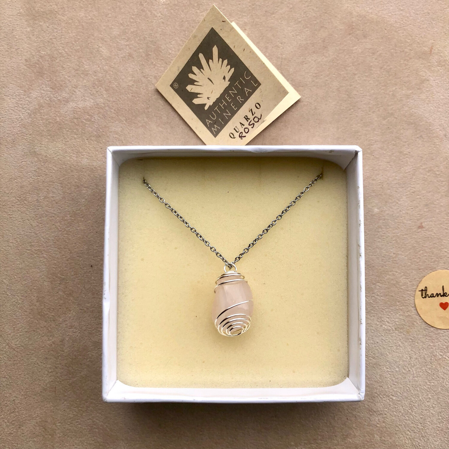 Collana Quarzo Rosa