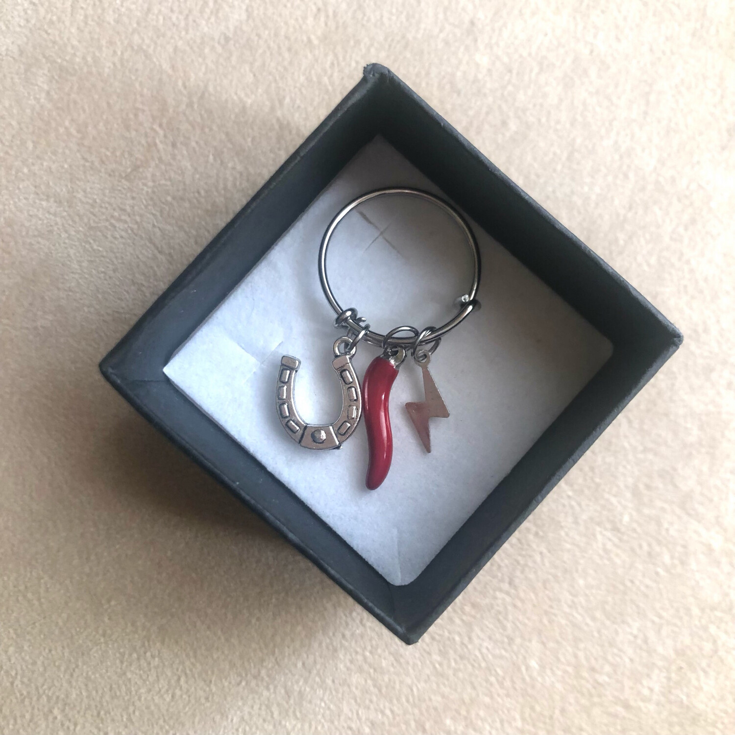 Anello Charms Lucky 🌶🐴⚡️