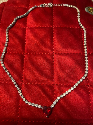 Collana tennis red love