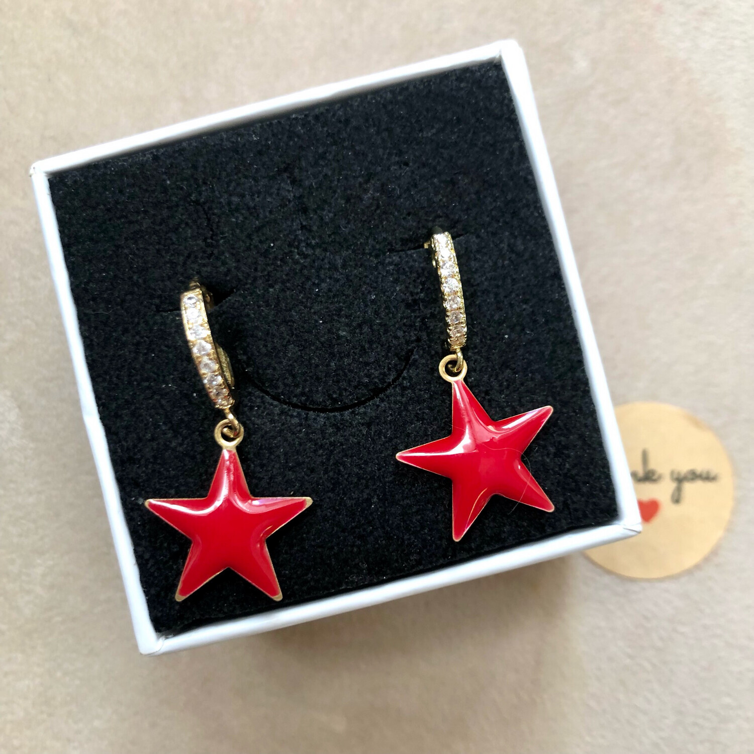 Orecchini Red Star