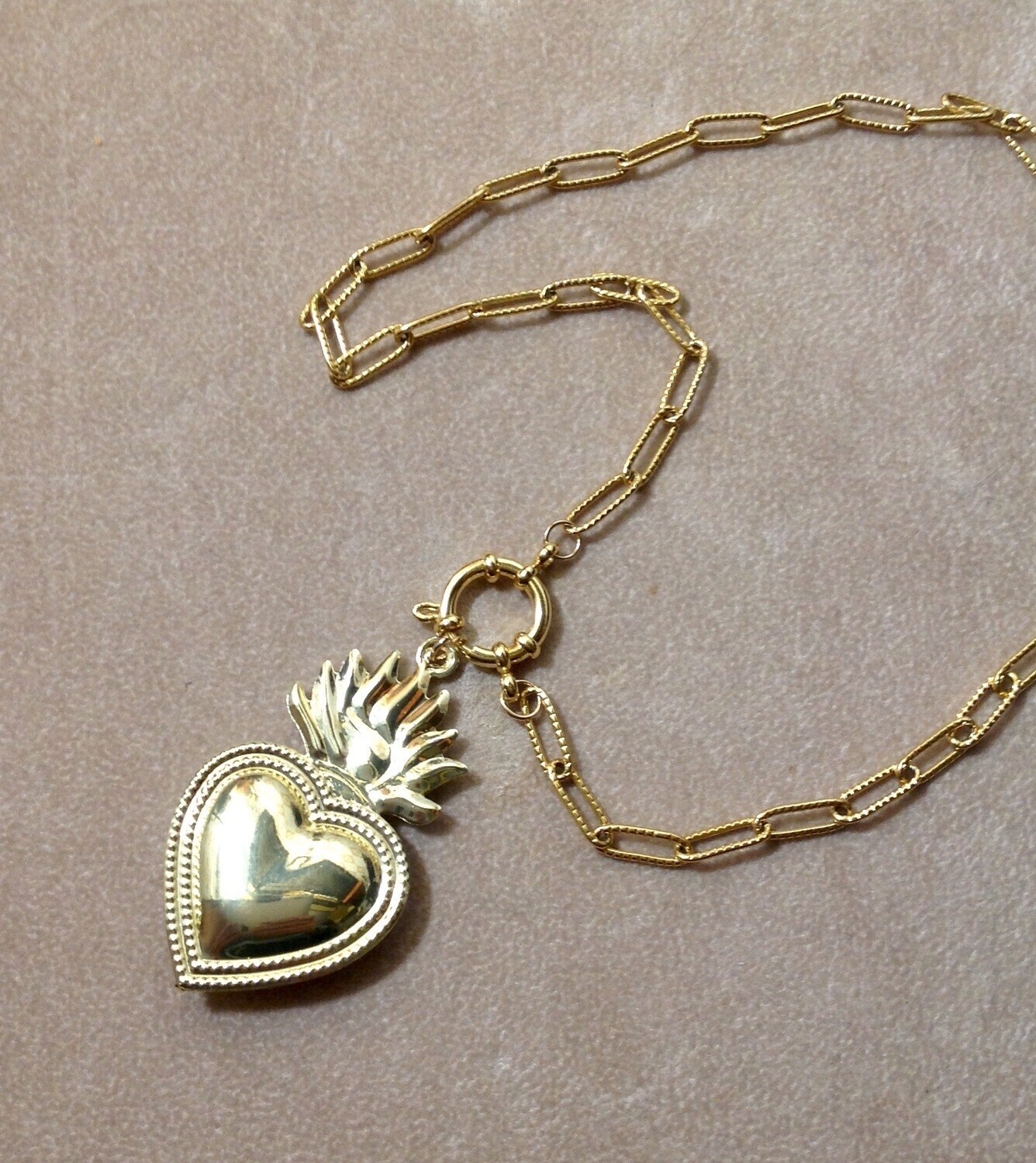 collana sacro cuore gold