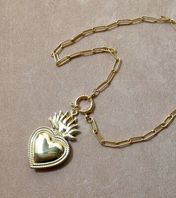 collana sacro cuore gold