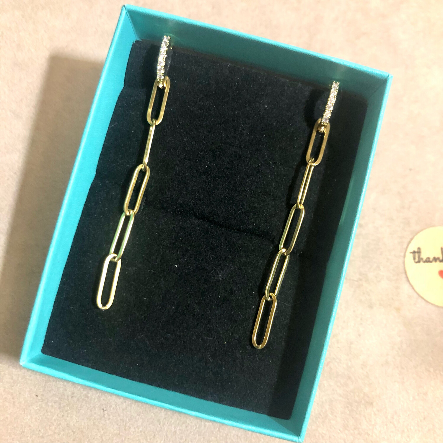 Orecchini catena gold