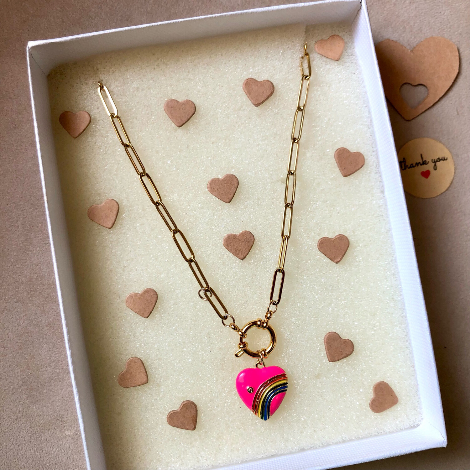 Collana cuore 💗con arcobaleno 🌈