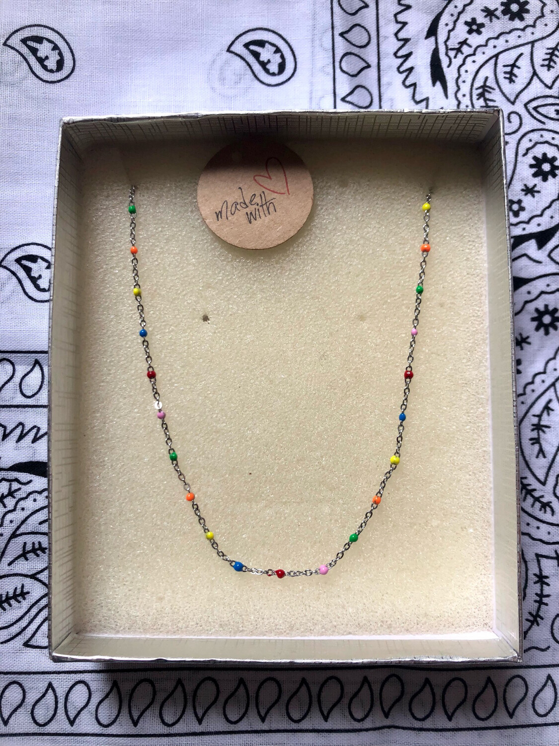 choker arcobaleno 🌈 silver